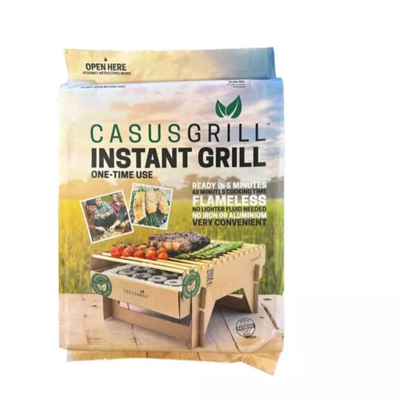 CasusGrill Disposable Single-Use Eco Quick Light-Up BBQ - Picture 1 of 10